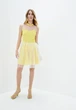 Вечернее женское коктельное платье с сеткой Подіум 28008-YELLOW/WHITE S Желтый - изображение 2