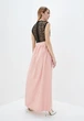 Длинное вечернее платье с кружевом на и разрезом на ноге Подіум 28005-ROSEDAWN/BLACK XL Розовый - изображение 3