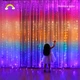 Светодиодная Водонепроницаемая Гирлянда-Занавес Штора Sunnest 3*3м 300LED USB c Пультом для Украшений Окон и Террасы, RGB (SUN-300R) - изображение 3