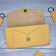 Кошелек женский кожаный на магните Двойной конверт Кайзер матовый Манго - изображение 2