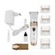 Машинка для стрижки волос Geemy GM-6001 Professional White беспроводная аккумуляторная 3 Вт титановый и керамический ножи 4 насадки + запасной аккумулятор (49025) - изображение 2