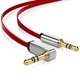 ​Аудио кабель Ugreen 3.5 mm to Angle 3.5 mm AUX Cable 0.5 10757 red - изображение 1