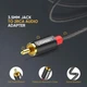 ​Аудио стерео кабель Ugreen 2RCA Male to 3.5mm 60241 2m neylon black - изображение 3