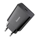 Мережевий зарядний пристрій Baseus Speed Mini Quick Charger 1C 20W EU Black (CCFS-SN01) - изображение 1