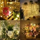 Светодиодная гирлянда Decorative Light Led 200 Нить проволока 20 м на батарейках Тёплый белый (2000992411714) - изображение 5