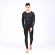 Комплект спортивного мужского термобелья Lesko A201 Black-Blue M теплый эластичный осень-зима - изображение 2