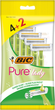 Набір бритв без змінних картриджів Bic Pure 3 Lady 4 + 2 шт. (3086126727370) - зображення 1