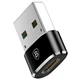 Адаптер-переходник Baseus USB 2.0 Male to Type-C Female 5A, Black (CAAOTG-01) - изображение 1