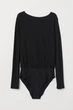 Боди H&M XS черный 21077524379 - изображение 1