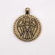 Амулет кулон Сокіл. Оберіг Перуна Semantic Jewelry Бронзове покриття 2.5 x 3.0 x 0.2 см - зображення 1