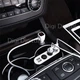 Автомобильное зарядное устройство Hoco Z13 Дисплей 2xUSB 2,1A тройник разветвитель прикуривателя Серебряный - изображение 8
