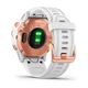 Мультиспортивные часы GARMIN Fenix 6S Pro Rose Gold with White Band - зображення 2