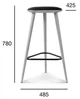 Барний стілець Finn Fameg 48.5x78x42.5 (BST-1609/75) 085718 - зображення 2