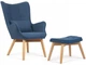 Кресло для отдыха с подножкой SOFOTEL Norse Blue - изображение 1