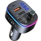 FM-трансмиттер U&P T65 Bluetooth 5.0 / QC 3.0 / RGB Black (HG-T65-BK) - изображение 1