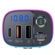 FM-трансмиттер U&P T65 Bluetooth 5.0 / QC 3.0 / RGB Black (HG-T65-BK) - изображение 5