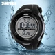 Мужские водостойкие часы Skmei Dive 1025 Черные с серым - изображение 6