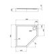 Душевой поддон Qtap Diamond 309912 90x90x12 см + сифон - зображення 2