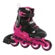 Детские раздвижные ролики ROLLERBLADE MICROBLADE G BLACK/NEON PINK , размер 28-32(17,5-20,5см) - изображение 1