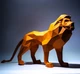 Лев 3Д фигура Набор оригами Papercraft - изображение 1