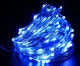 Cветодиодная гирлянда тонкая нить 100 led длина 10 м на батарейках Синий (882515) - изображение 1