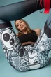 Лосины Superstacy S Stickers Тёмно-серые с белым (SS2523-57) - изображение 3