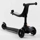 Дитячий Самокат триколісний Best Scooter PL-2090 Чорний PU колесо зі світлом, батьківська ручка - зображення 3