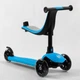Дитячий Самокат триколісний Best Scooter PL-422 Синій PU колеса зі світлом, сидіння, батьківська ручка - зображення 5