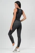 Костюм для фитнеса (майка и лосины) серый Go Fitness 70050-10 размер M-L - изображение 3