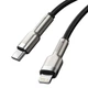 USB кабель Type С на Lightning для iPhone iPad Baseus Cafule Series Metal Data Cable (0,25M, 20W, PD). Black - изображение 3