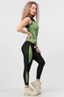 Спортивный комплект женский (майка и лосины) черный с зеленым Go Fitness 90053 размер 46-48 - изображение 7