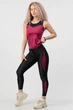 Спортивный комплект женский (майка и лосины) черный с бордовым Go Fitness 90052 размер 50-52 - изображение 1