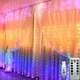 Гирлянда светодиодная штора 3х3 метра 300 LED 8 режимов с пультом (разноцветная) - изображение 1