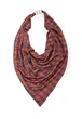 Шарф "Эдинбург" большой трендовый от MyScarf теплый красно-черный женский с кольцами - изображение 2