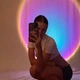 Світлодіодна настільна лампа сансет з проекцією заходу сонця сонця LED Sunset Lamp RGB 16 кольорів з пультом для селфі світильник торшер USB - зображення 4