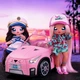 Машина для ляльки На На На Кэтмобиль Na Na Na Surprise Pink Soft Plush Convertible Car - зображення 2