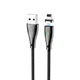 Кабель USB HOCO U75, магнітний, USB - Lightning, 3А (1.2М) чорний - зображення 1