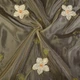 Органза тюль з вишивкою петлевидних ромашки, пісочна, ш.270 (30611.001) - зображення 1