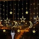 Светодиодная гирлянда штора Звезды и Месяцы 120 Led 3х1м (Теплый белый) - изображение 4