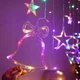 Светодиодная гирлянда штора 2.5х1.0м 120 Led 12 фигур (звезды, елки, колокольчики, олени) Мультицвет - изображение 2