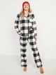 Фланелевая женская пижама Old Navy 1159768870 (Черный/Белый, XS) - изображение 1