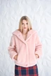 Бомбер з овчини Sheep brand Casper 65см розмір S рожевий з капішоном - зображення 1