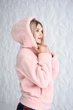 Бомбер з овчини Sheep brand Casper 65см розмір S рожевий з капішоном - зображення 3