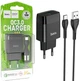 Зарядное устройство Hoco C72Q 18W (QC3.0) порт USB + кабель USB-TypeC Black (25089) - изображение 1