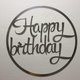 Монограмма напись Happy Birthday в кругу Manific Decor из зеркального пластика Серебряная 60*60 см (06.14) - изображение 1
