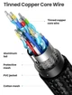 Кабель Ugreen HD118 High-End HDMI Cable Nylon Braid 1m (Black) (6689323) - зображення 7