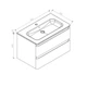 Тумба с умывальником DEVIT Fly 80x52x48см подвесная коричневая 0021120WO - изображение 2