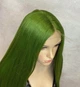 Парик на сетке Lace Wig Super Straight тон GREEN длинный зеленый 100 см термостойкое волокно - изображение 5
