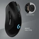 Ігрова миша бездротова Logitech G G703 HERO 16K Gaming Lightspeed чорна (910-005638) WireLess - зображення 3