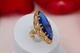 Кольцо Xuping Jewelry Маркиз с синим камнем р16 золотистое - изображение 2